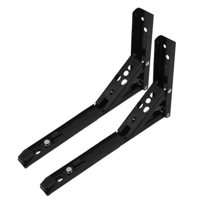 Triangle Folding Angle Bracket Shelf Bracket Heavy Support 12in Black
