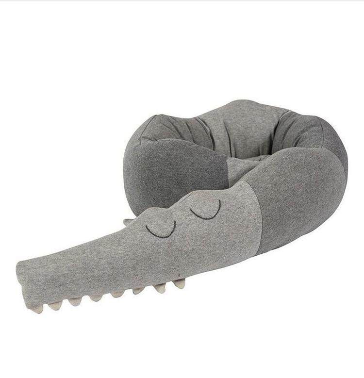 185cm Cotton Baby Crib Bed Bumpers Crocodile Doll Pillow Cushion Kids Nursery Bedding Cot Room Decor