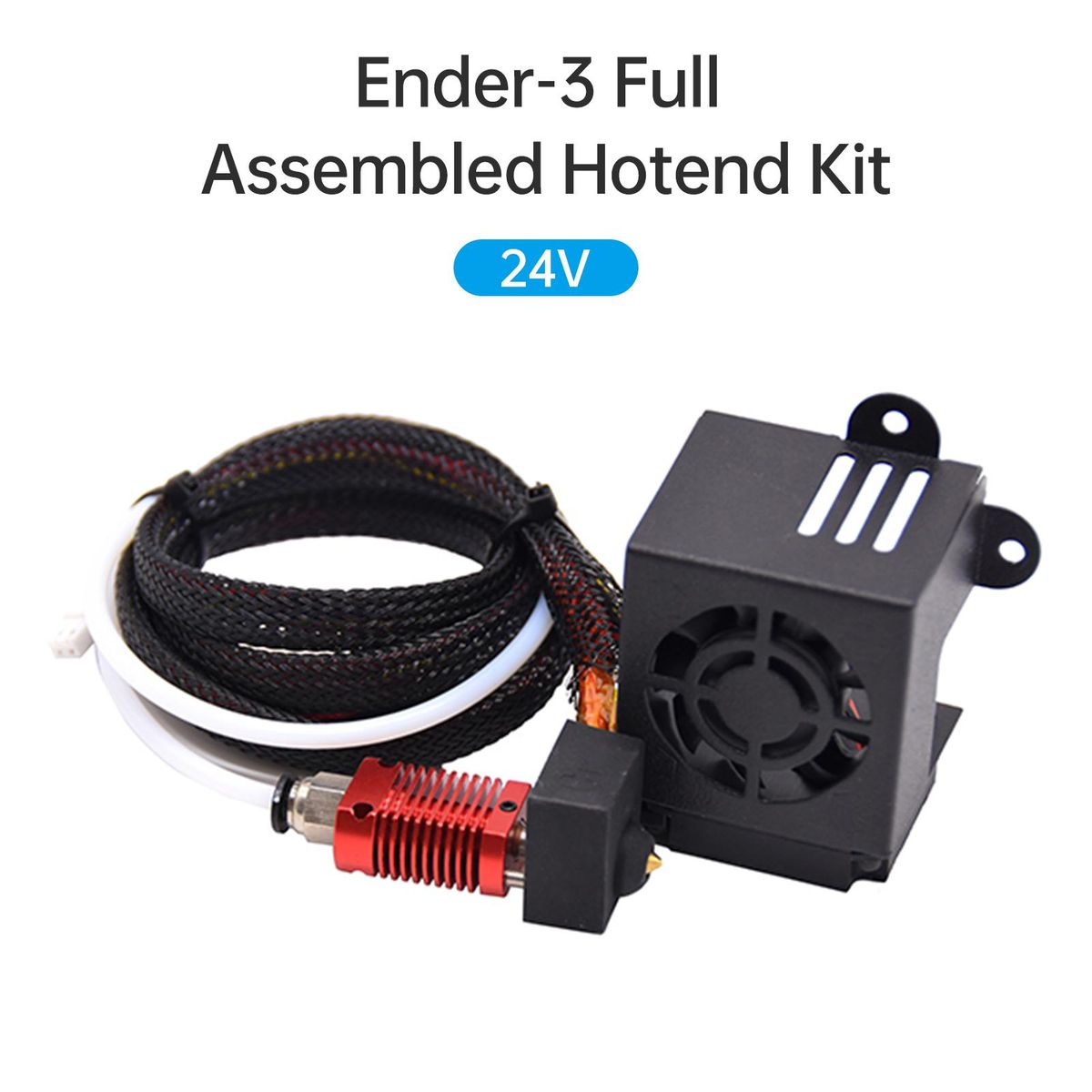Ender-3 Full Assembled Hotend Kit 24V with Silicone Cover 1.2m Thermistor Compatible with CR-10/CR-10 S5/CR-10-S4/CR-10S/CR-10 MINI/ Ender 2/Ender-3/Ender 3 PRO/Ender-3S/Ender 5