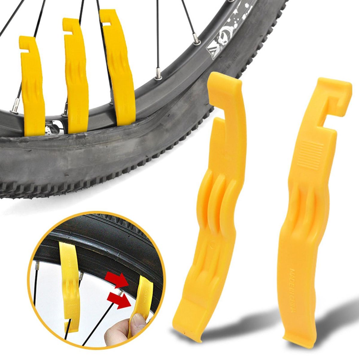 3Pcs Tire Removal Tool Rust Resistant Cycling Tire Lever