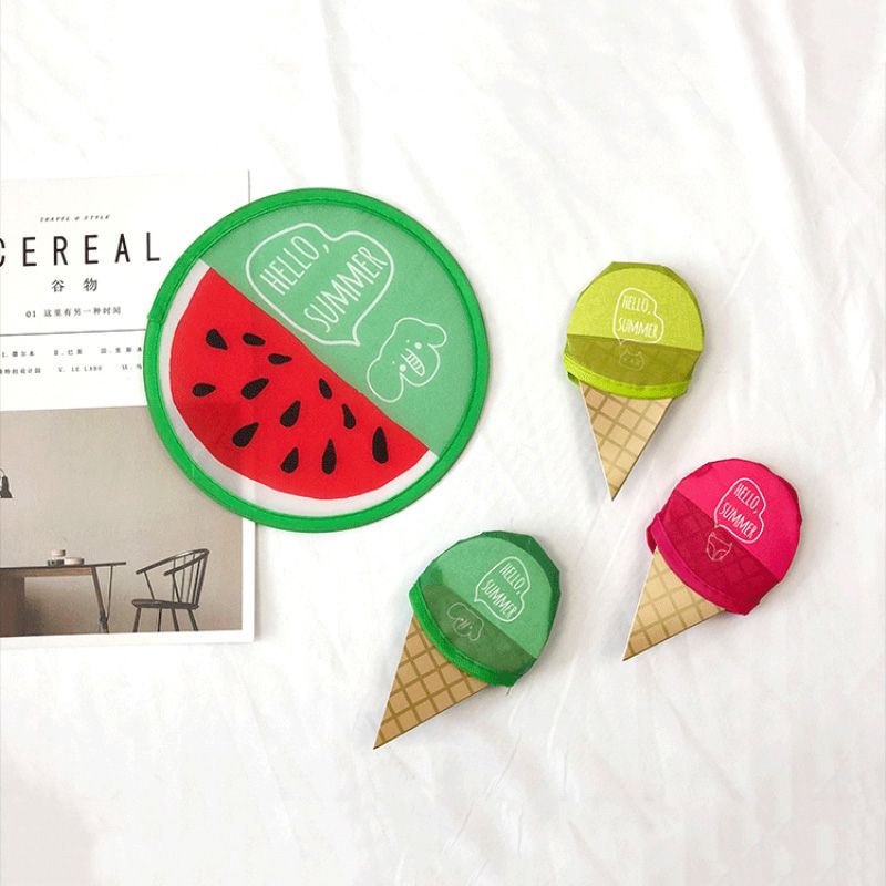 Japanese Foldable Folding Fan Cartoon Style Hanging Round Cartoon Fan Hangable Hand Cartoon TSLM1 1pcs Fan Portable Portable