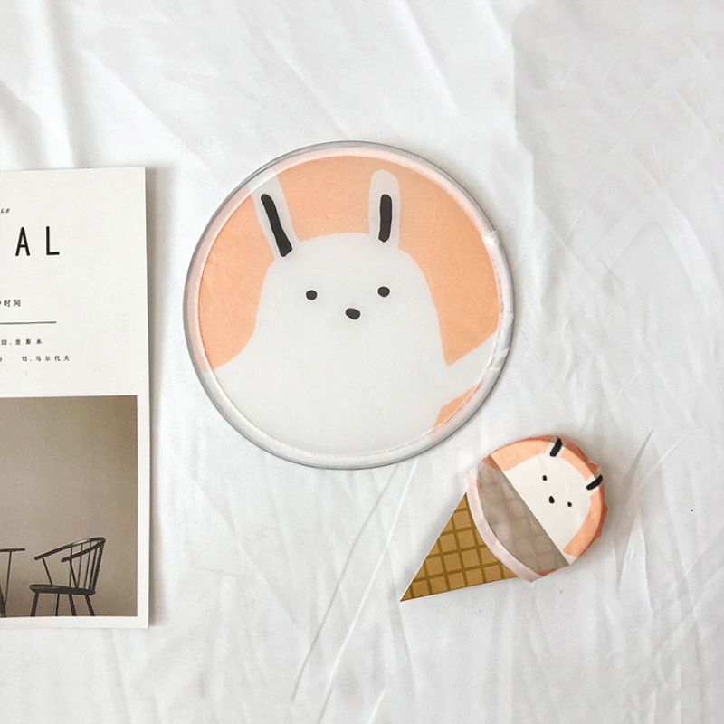 Japanese Foldable Folding Fan Cartoon Style Hanging Round Cartoon Fan Hangable Hand Cartoon TSLM1 1pcs Fan Portable Portable