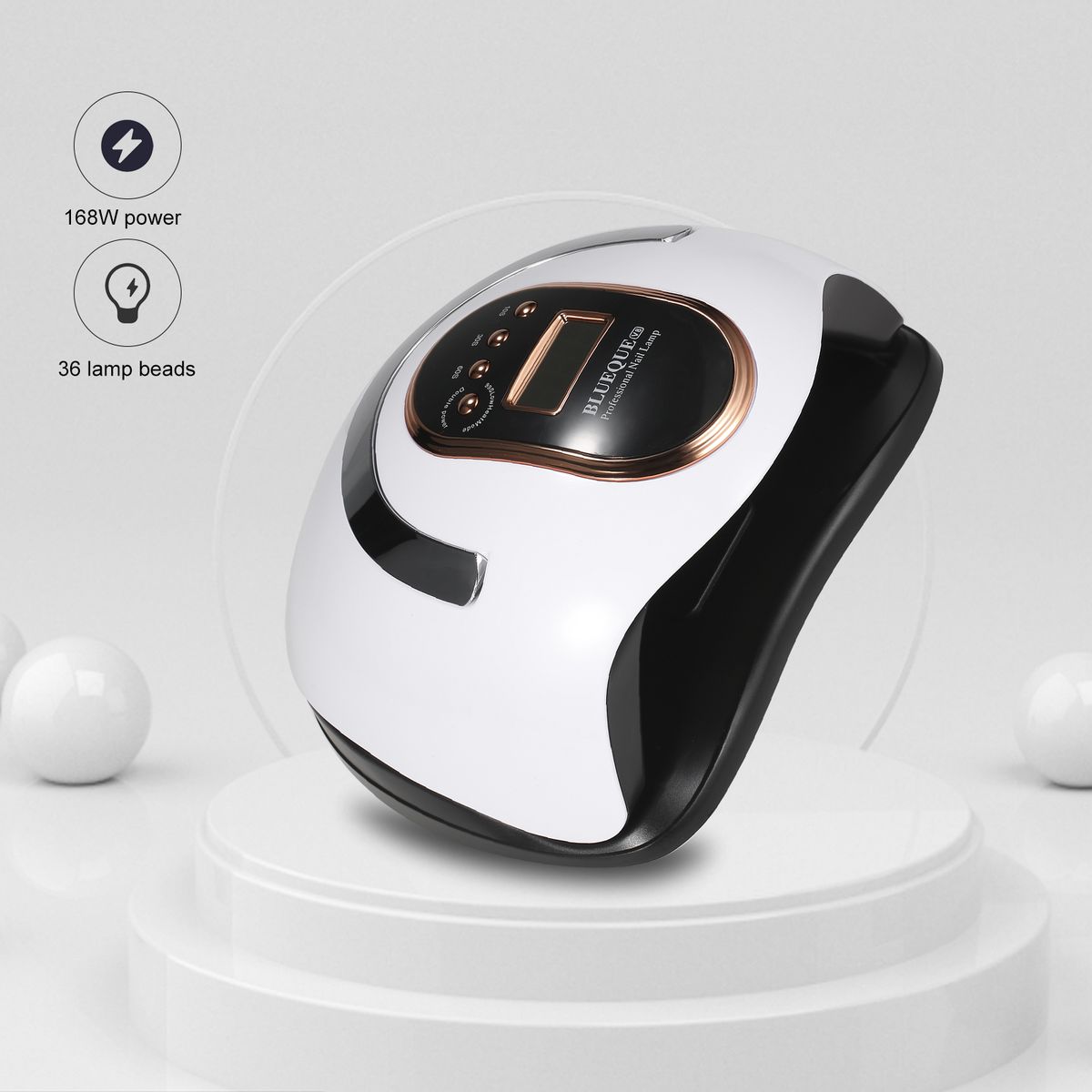 168W UV LED Nail Lamp   Dryer 4 Timer Setting With Portable