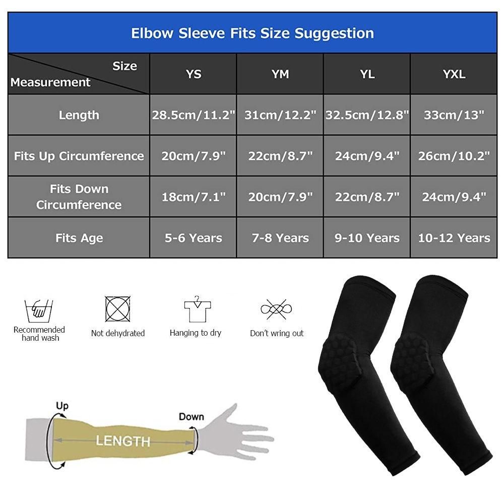1Pair Elbow Pads Basketball Shooter Sleeves Collision Avoidance Padded Elbow