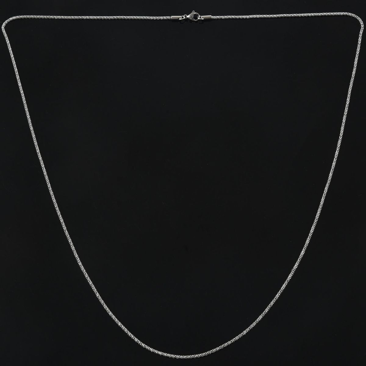 Jewelry Chain stainless steel armor chain neck Silver - 2 mm wide - 80 cm long