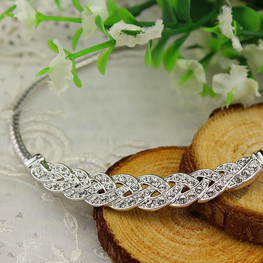 Twist flash diamond necklace short dress silver