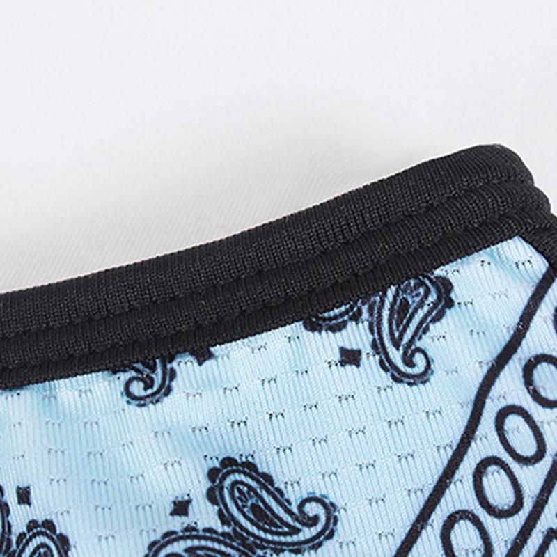 Outdoor Paisley Print Anti-UV Breathable Earloop Face-Green