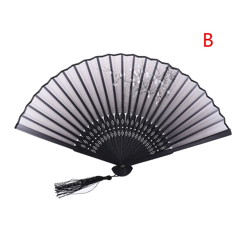 Dance 1PC Painting Japanese Hand Held Fan Bamboo Ornaments Silk Folding Chinese Decoration Floral Retro Fans Party Home