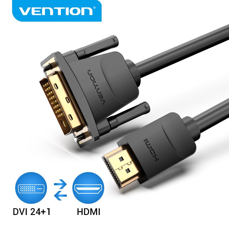 HDMI To DVI Cable Bi-direction HDMI Male 24+1 DVI-D Male Adapter 1080P Converter