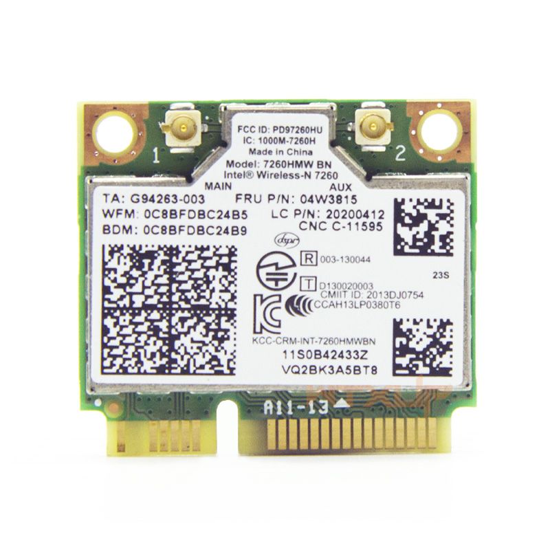 Intel Wireless-N 7260 7260HMW BN 300Mbps Wifi Bluetooth