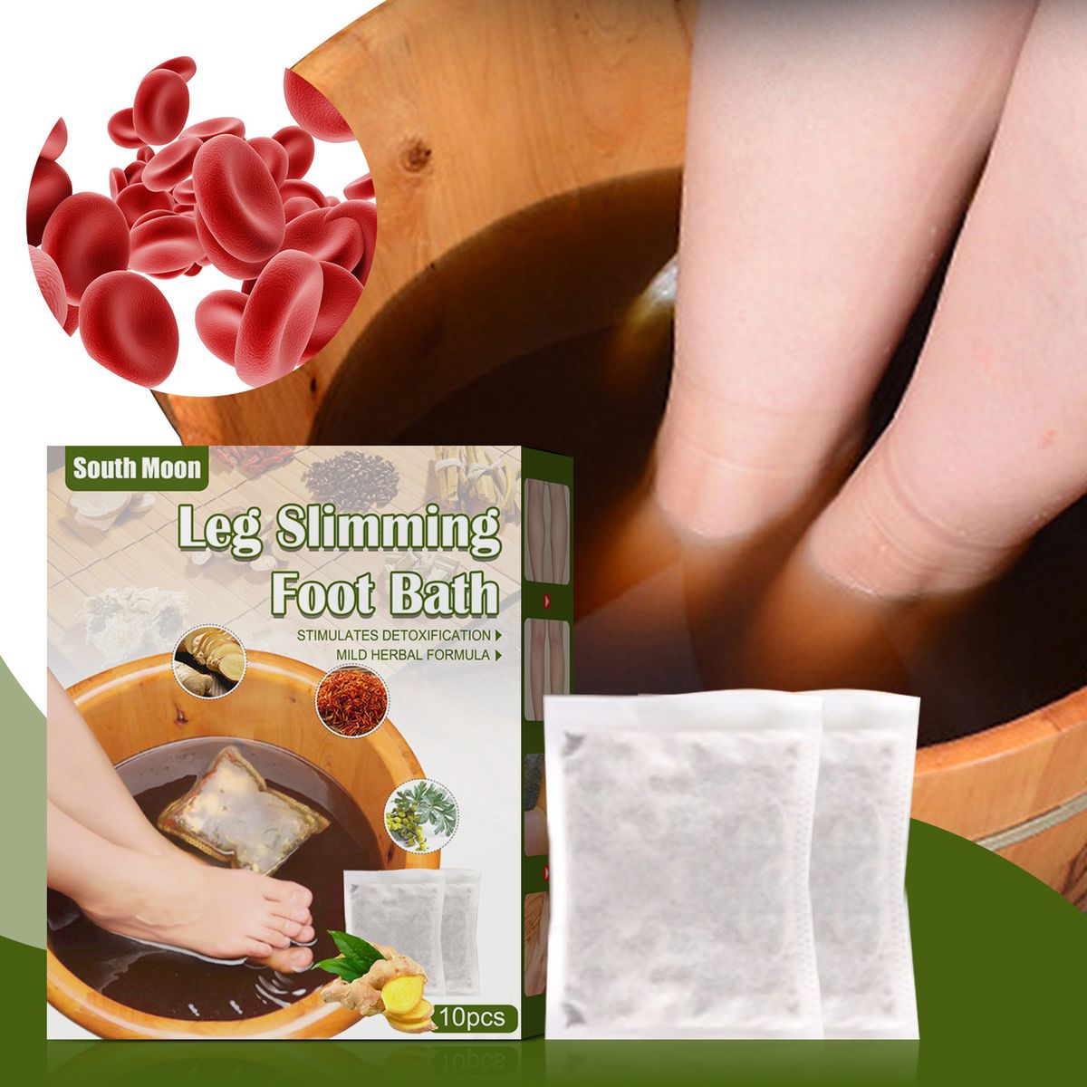 Leg Slimming Foot Bath Bags Wormwood Ginger Foot Soak Foot