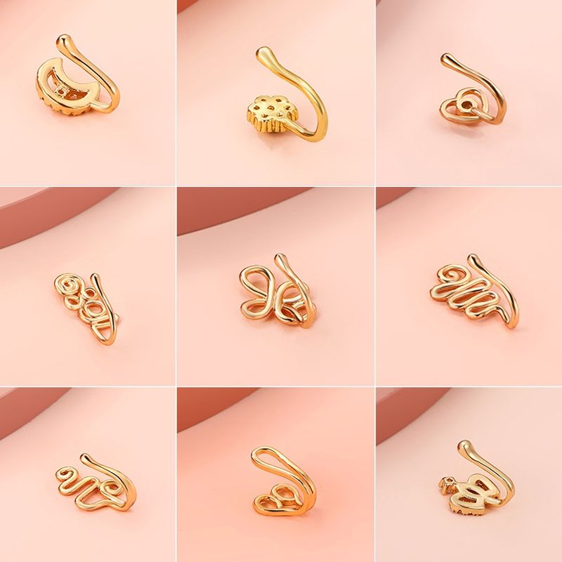 10 PCS U-shaped Nose Clip, Color: G-227 Gold