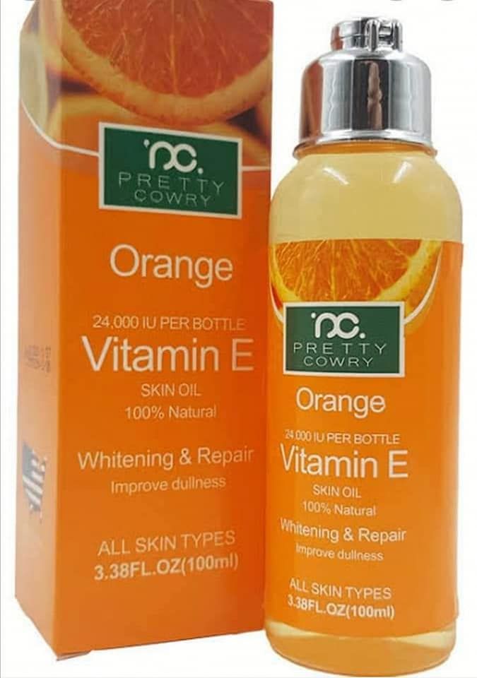 Orange Vitamin E, Whitening & Repair Skin Oil.100% Natural.