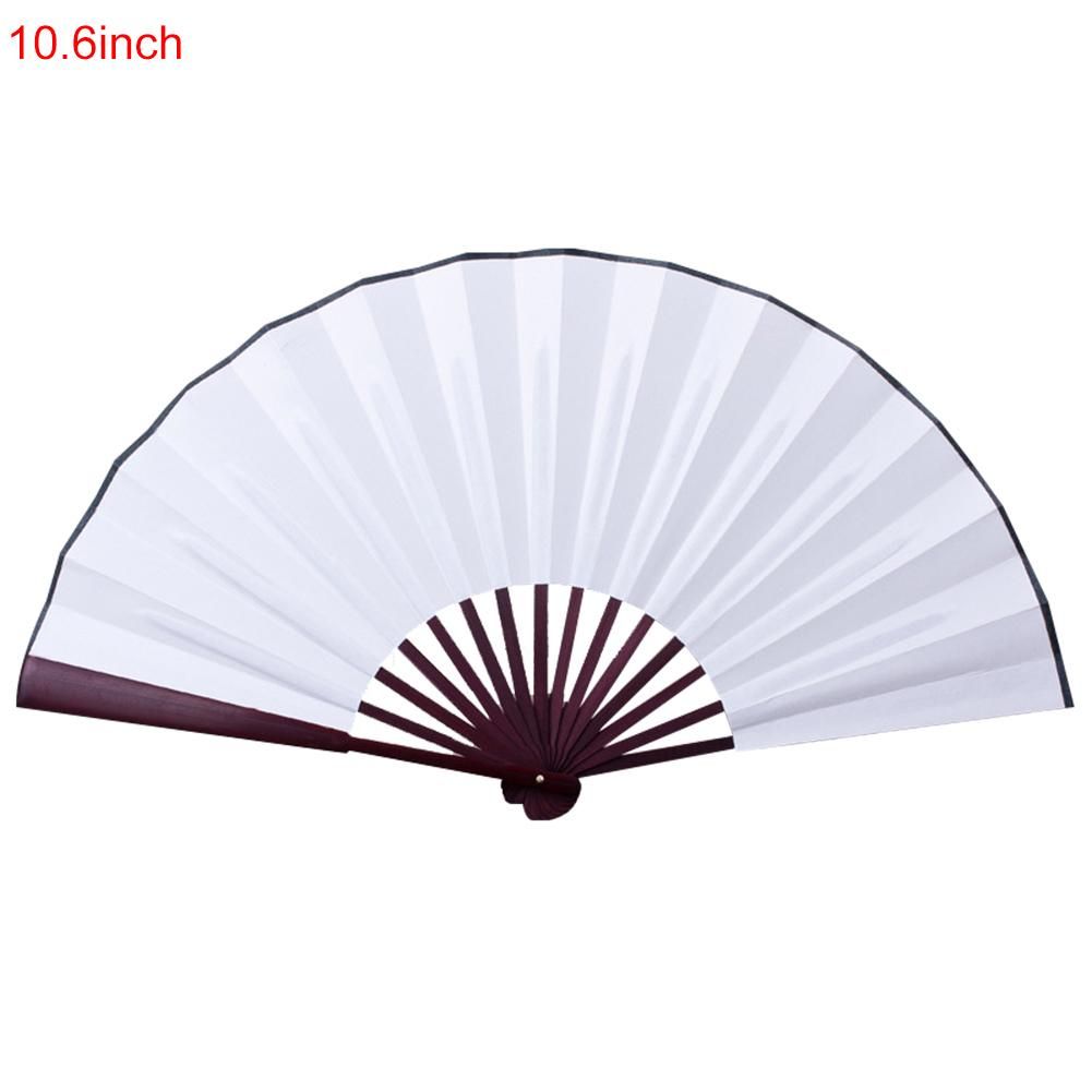 Blank Inch Hand Silk Wooden Antiquity For Inch/13 Fan Folding Bamboo Photography Cloth 10 Fan Painting Chinese Props Calligraphy