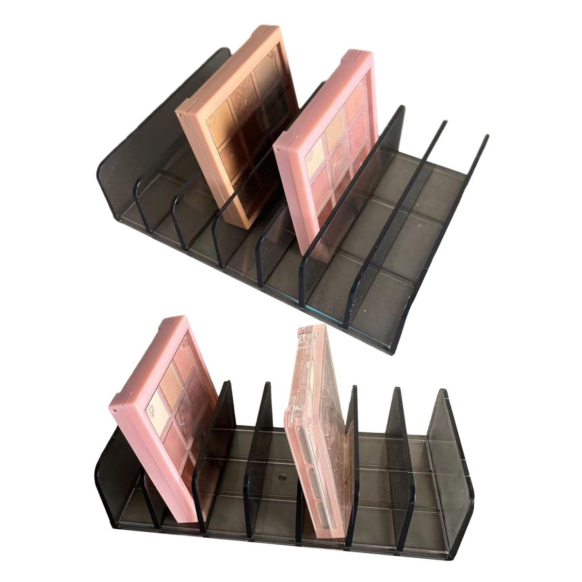 Makeup Tray Organizer for Drawer Makeup Organizer Tray with 7 Clear Grey