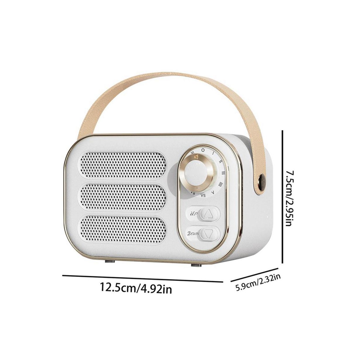 Retro Speaker 360 Stereo Effect Bluetooth Mini Speaker Vintage Radio Home Decor Sound Box for Outdoor Pink