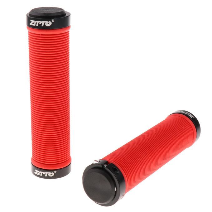 MTB Bike Handlebar Grips Silicone  Lock On Anti Slip Bicycle Red