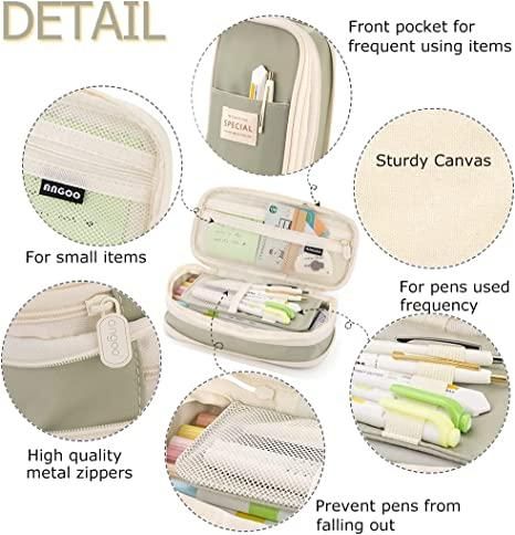 Pencil Cases Large Capacity Pencil Bag Pouch Holder Box for Girls Office Student Stationery Organizer School Supplies
