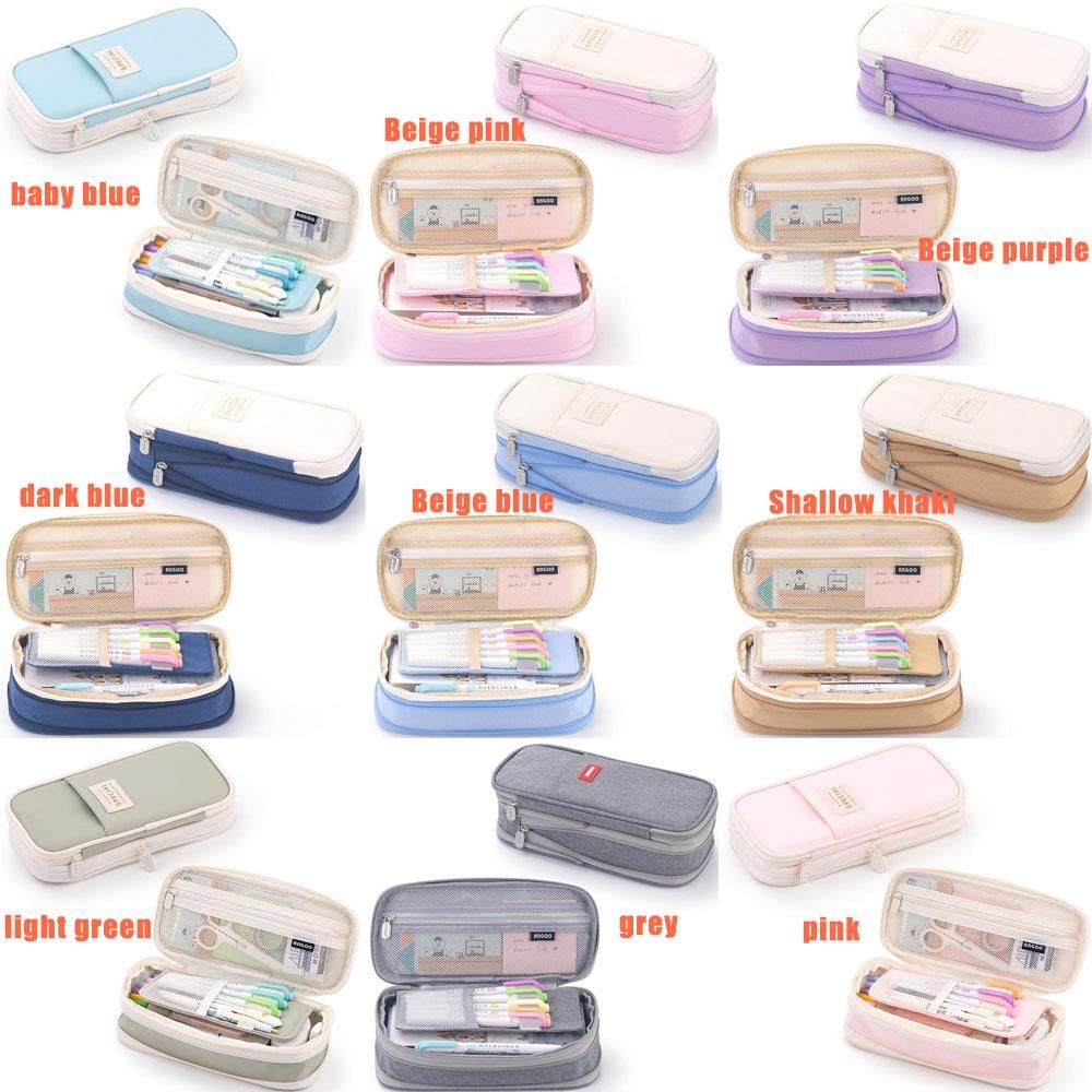Pencil Cases Large Capacity Pencil Bag Pouch Holder Box for Girls Office Student Stationery Organizer School Supplies