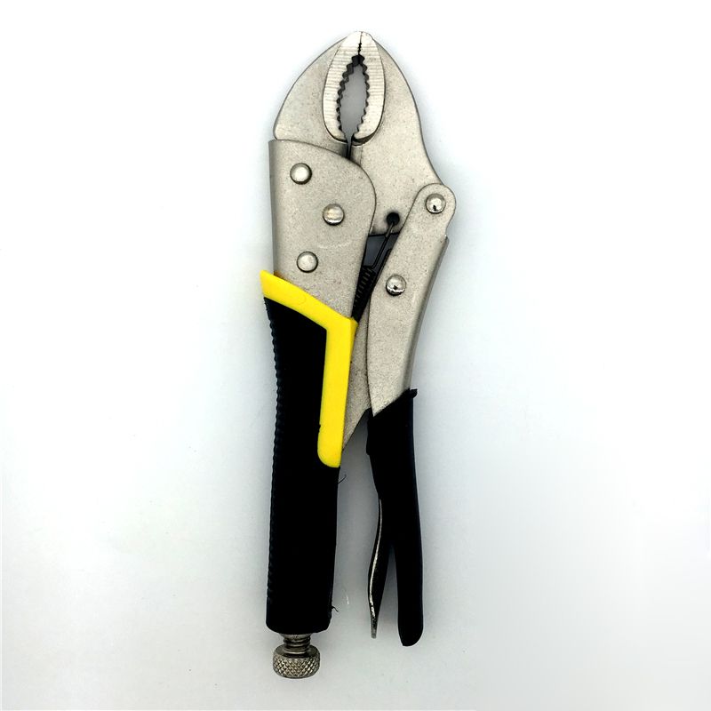 Locking Pliers 220mm/10" High Carbon Steel Gourd Mouth Straight Jaw Lock Mole Vise Grip Clamping Hand Tools With Plastic Handle