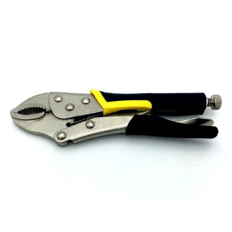 Locking Pliers 220mm/10" High Carbon Steel Gourd Mouth Straight Jaw Lock Mole Vise Grip Clamping Hand Tools With Plastic Handle
