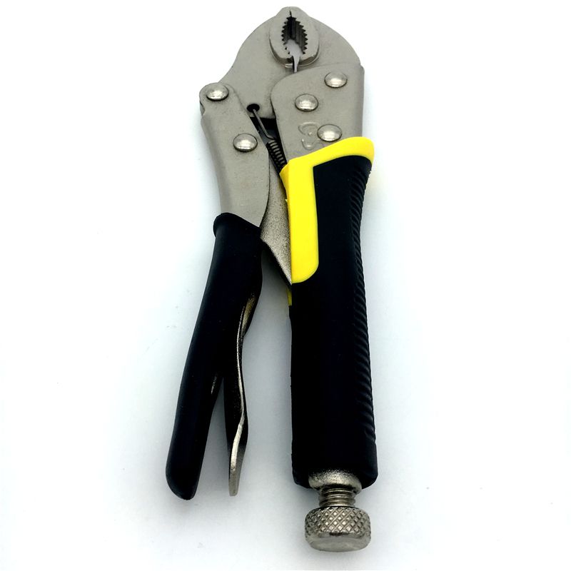 Locking Pliers 220mm/10" High Carbon Steel Gourd Mouth Straight Jaw Lock Mole Vise Grip Clamping Hand Tools With Plastic Handle