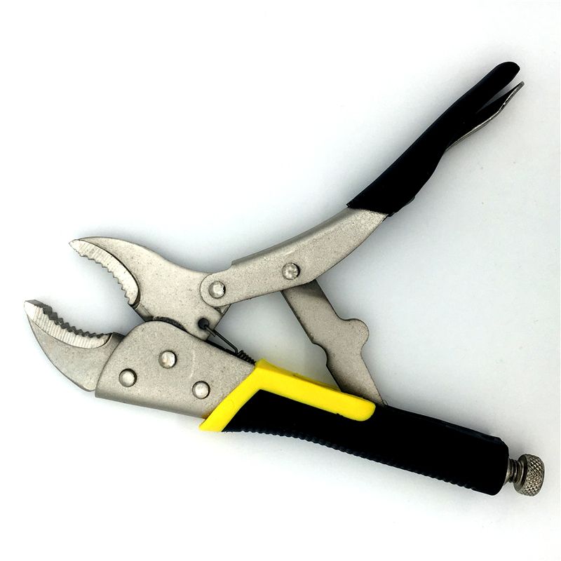 Locking Pliers 220mm/10" High Carbon Steel Gourd Mouth Straight Jaw Lock Mole Vise Grip Clamping Hand Tools With Plastic Handle