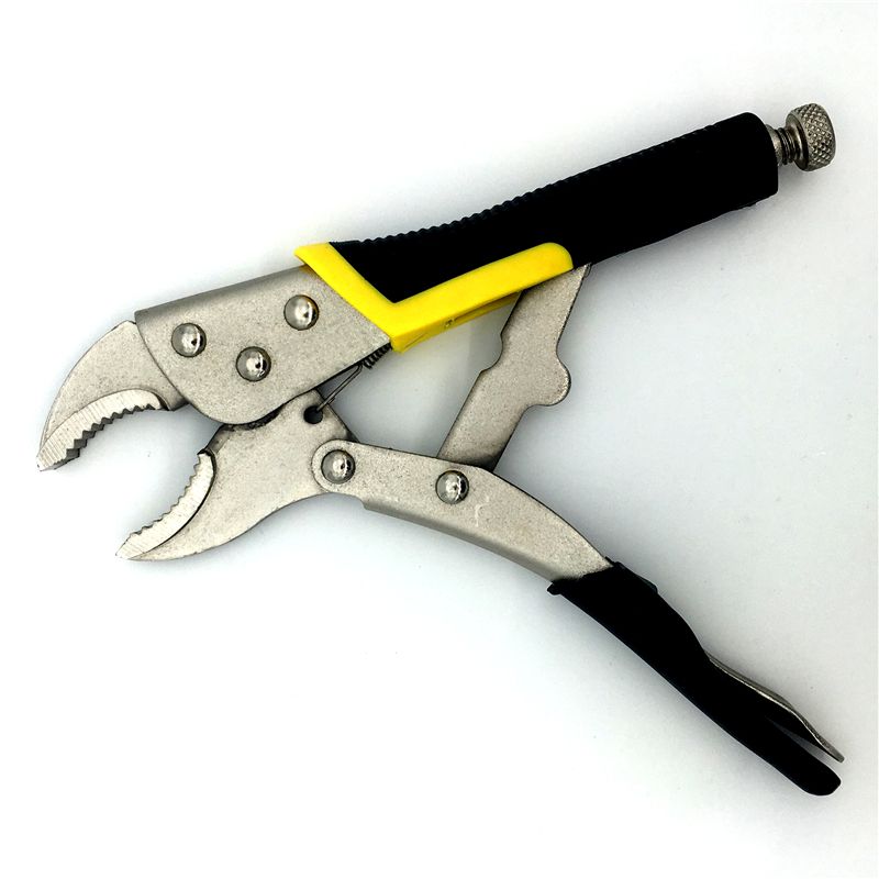 Locking Pliers 220mm/10" High Carbon Steel Gourd Mouth Straight Jaw Lock Mole Vise Grip Clamping Hand Tools With Plastic Handle