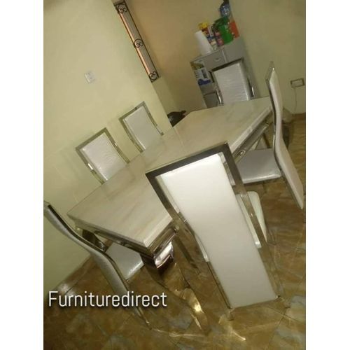 6 Seater Marble Dining Set (Lagos, Ibadan Delivery Only)