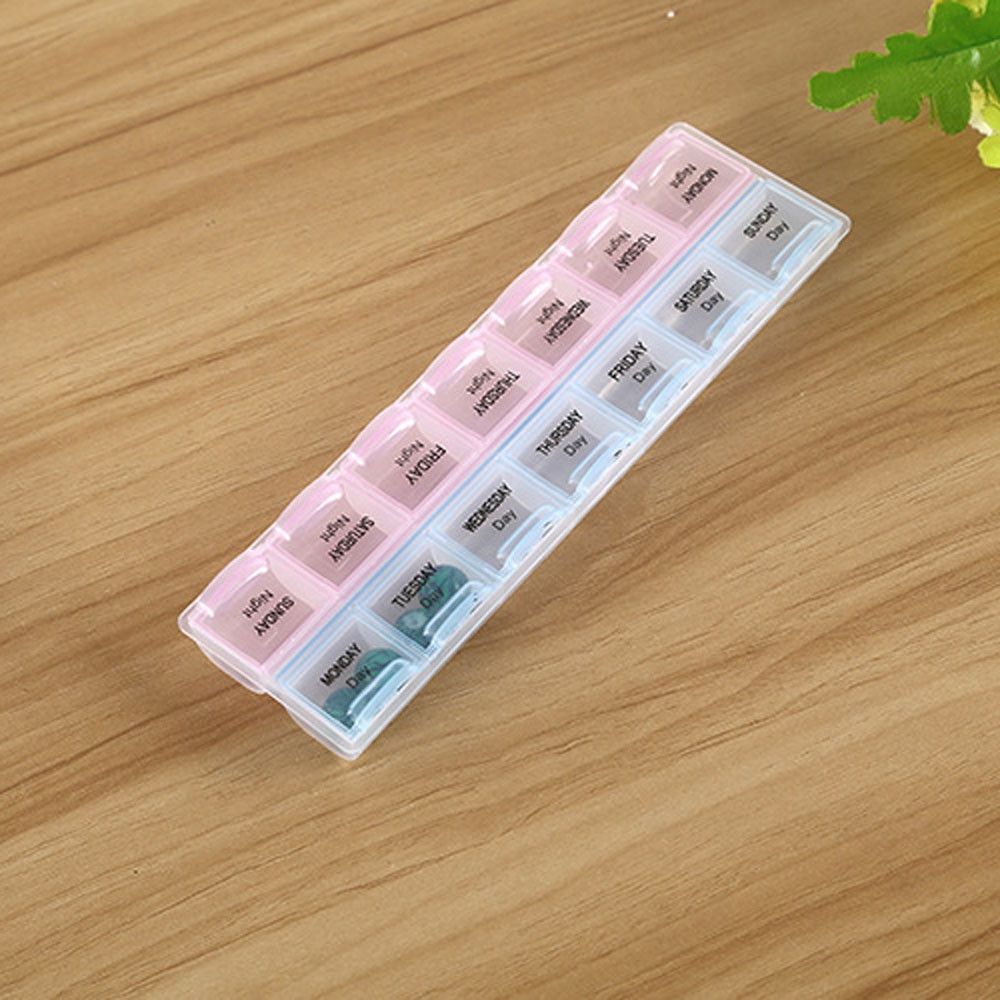 7 Day Pill Box Medicine Tablet Dispenser Organizer Weekly Storage Case For AM PM