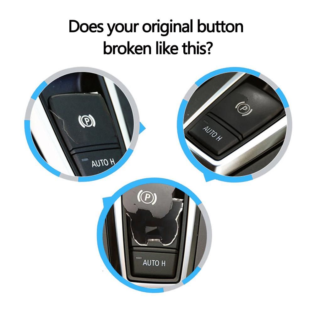 Car Handbrake Electronic Parking Switch AUTO H Button Cap Cover Replacement For BMW X5 X6 E70 E71 E72 2007-2013 61319148508