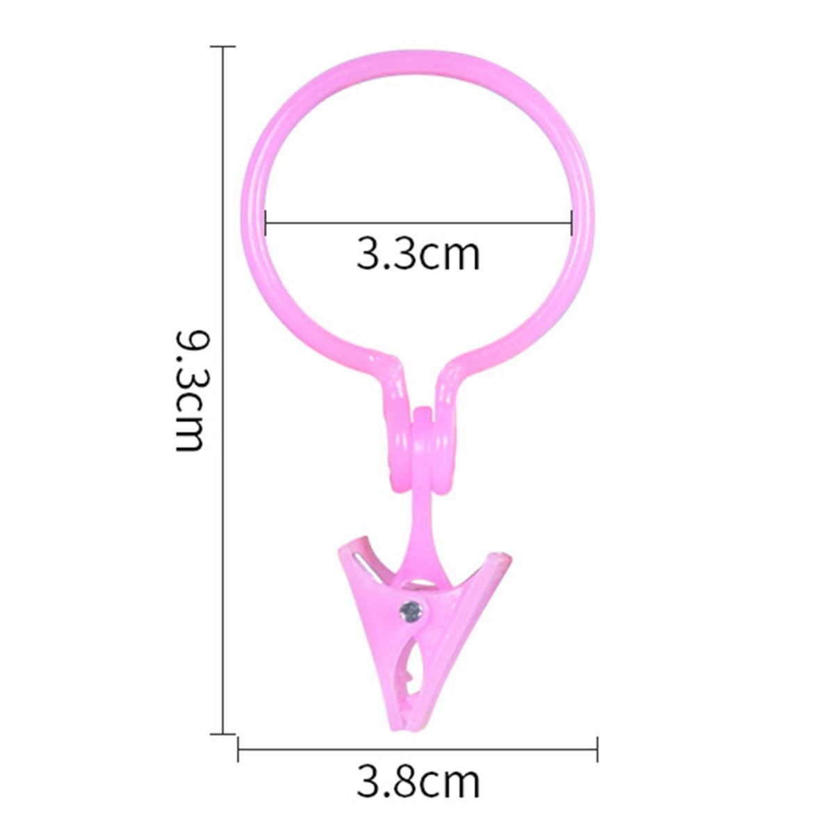 10Pcs Curtain Holder Shower Curtain Rod Hook Pink