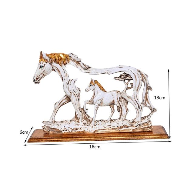 Resin Indian Horse Statue Desktop Decoration