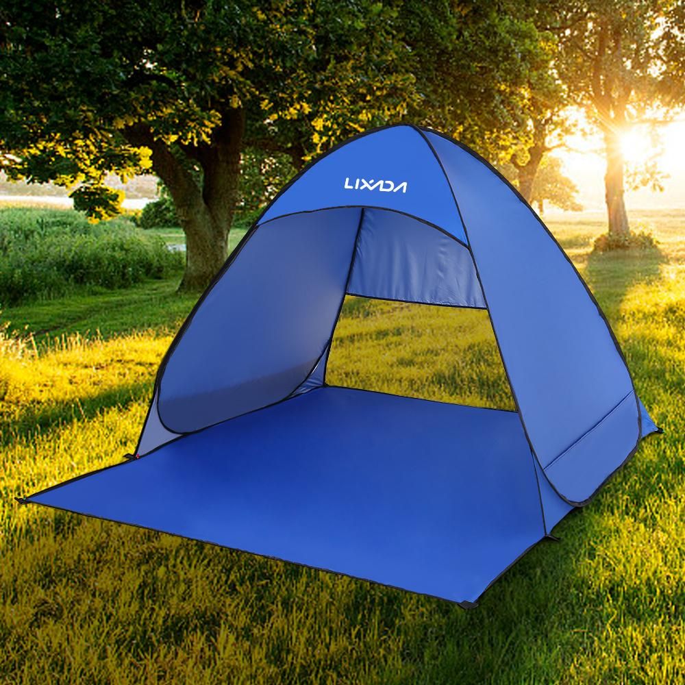 Lixada Automatic Instant Pop Up Beach Tent Lightweight Outdoor UV Protection Camping Fishing Tent Cabana Sun Shelter