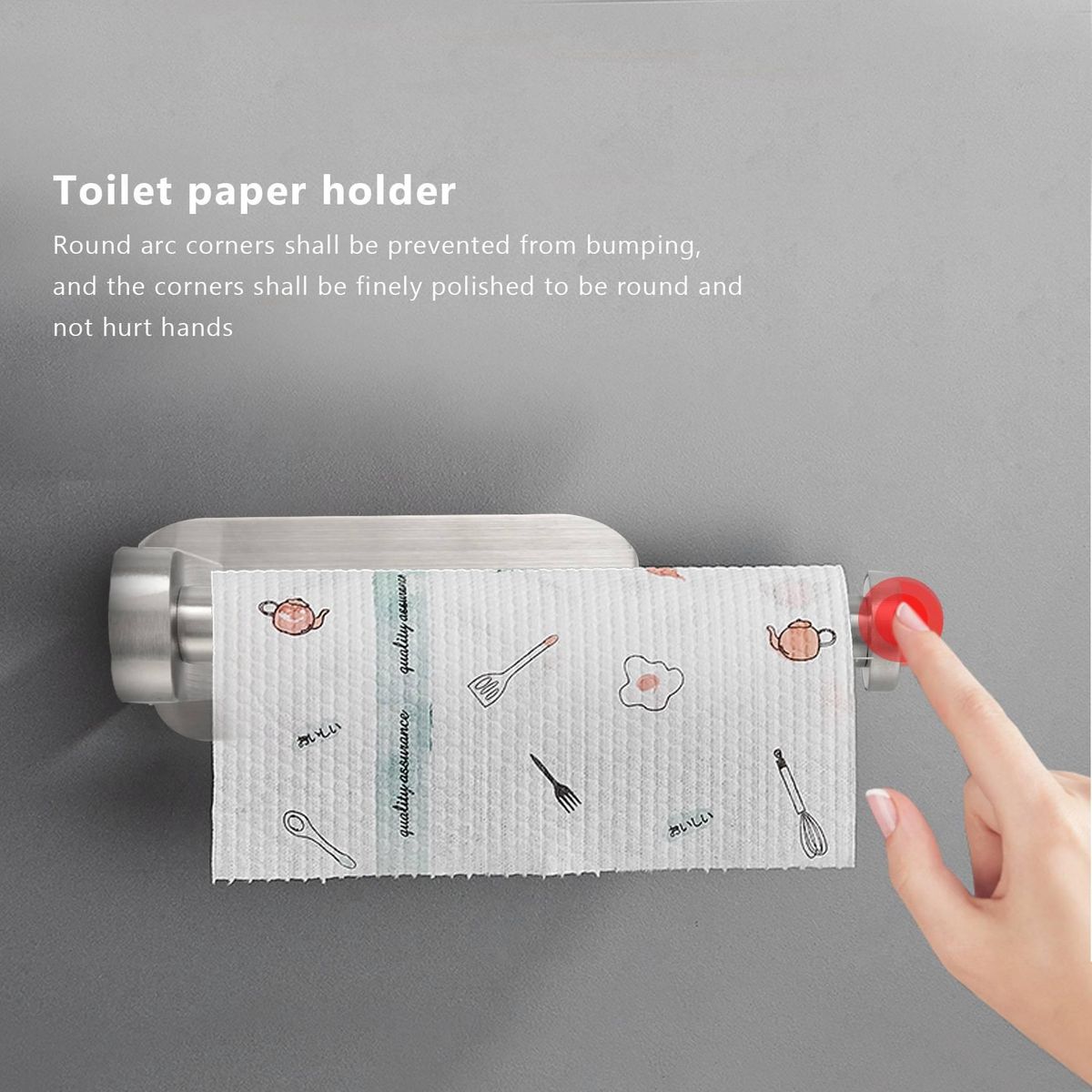 Toilet Paper Holder Self Adhesive Toilet Roll Holder,4