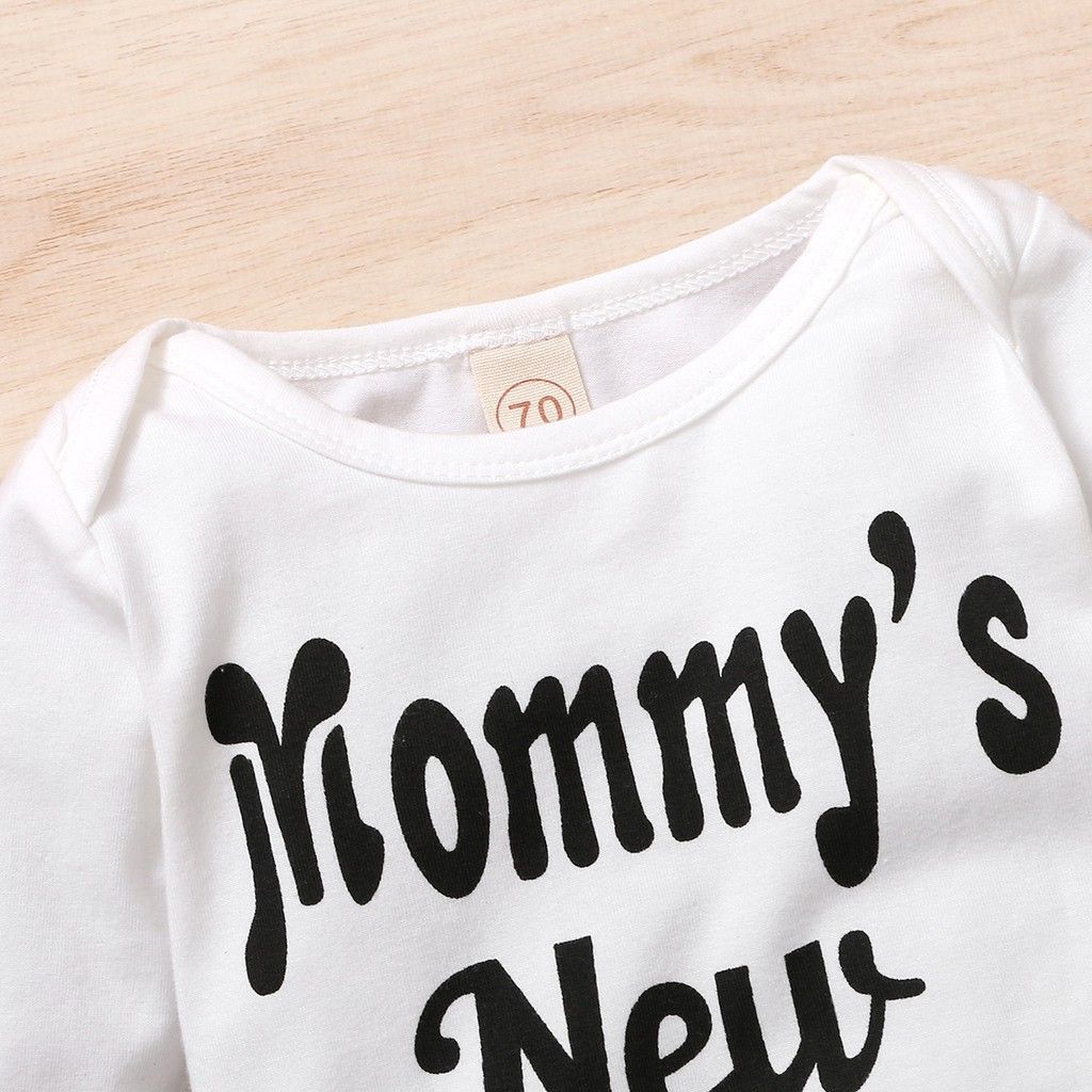 Mommy's New Man Baby Boys Long Sleeves Moustache Design Clothes Set