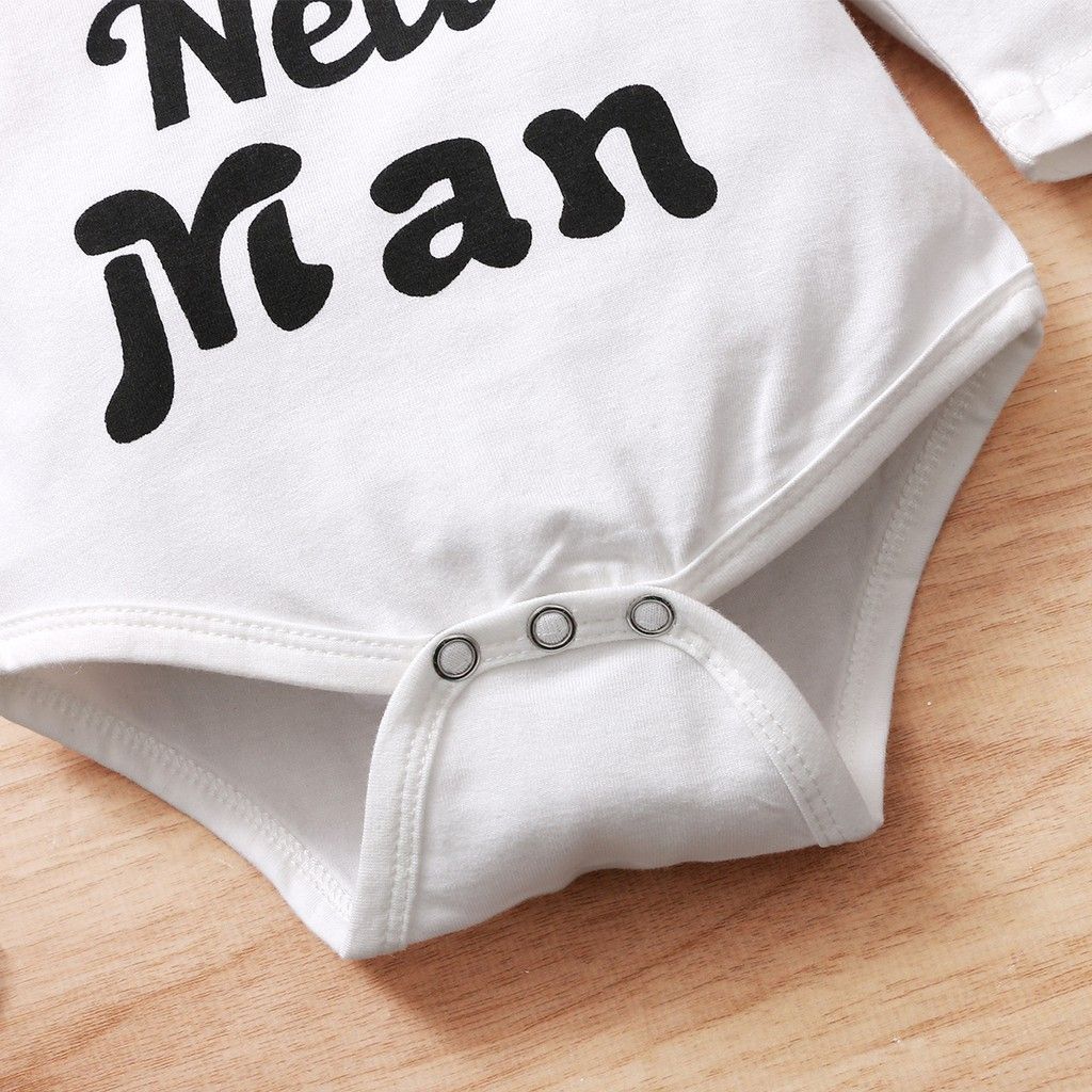 Mommy's New Man Baby Boys Long Sleeves Moustache Design Clothes Set