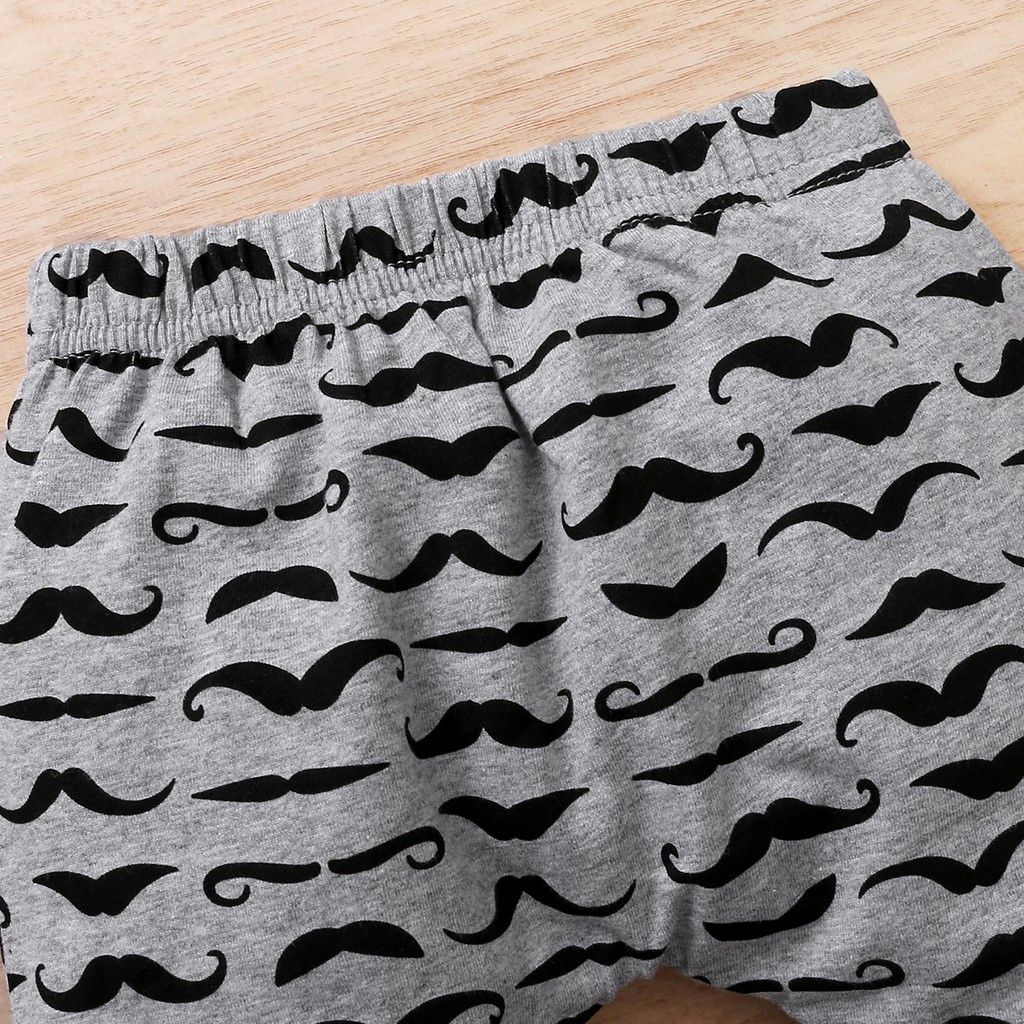 Mommy's New Man Baby Boys Long Sleeves Moustache Design Clothes Set