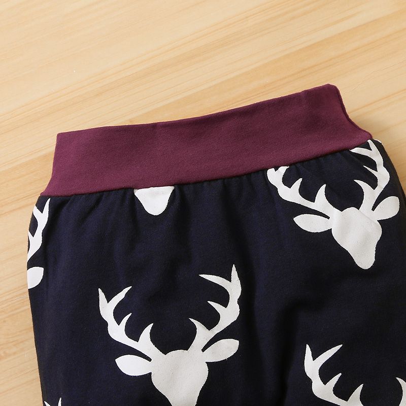 Baby Boys Long Sleeves Bodysuit Antlers Clothes Set Cotton Pajamas
