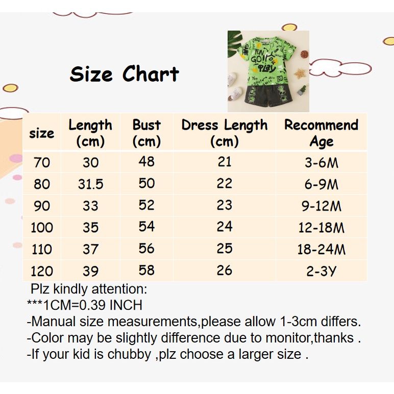 Toddler Baby Boy Suit Print Short Sleeve T-shirt + Ripped Denim Shorts 2Pcs Set