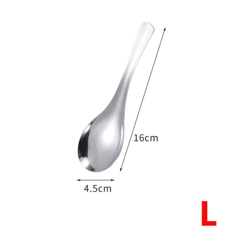 Stainless Steel Spoons Metal Dinner Soup Spoon Home Kitchen
