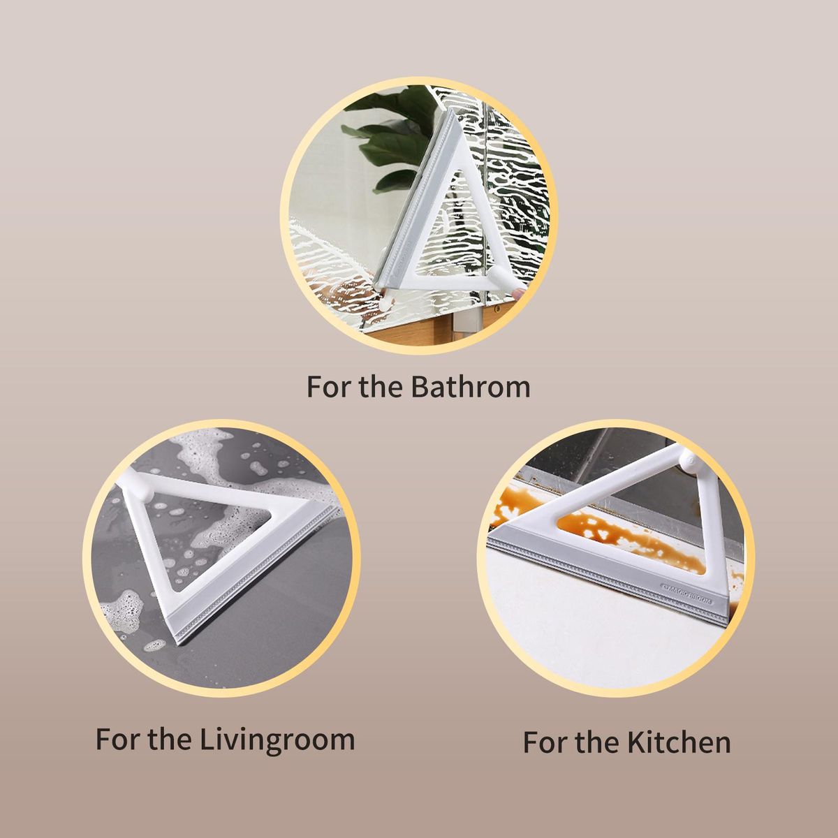 2 In 1 Broom Floor Squeegee Multi-Purpose Window Squeegee Long Handle Shower Squeegee Stainless Steel Glass Squeegee for Bathroom Window and Car Windshield Glass