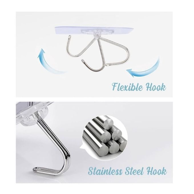 10pcs Self Adhesive Wall Hooks No Nail Magic Stickers Hook