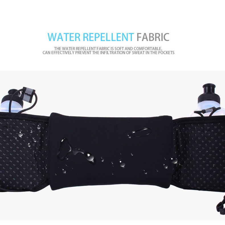 Waist Belt Bum Bag Running Pouch With 500ml Water Bottles