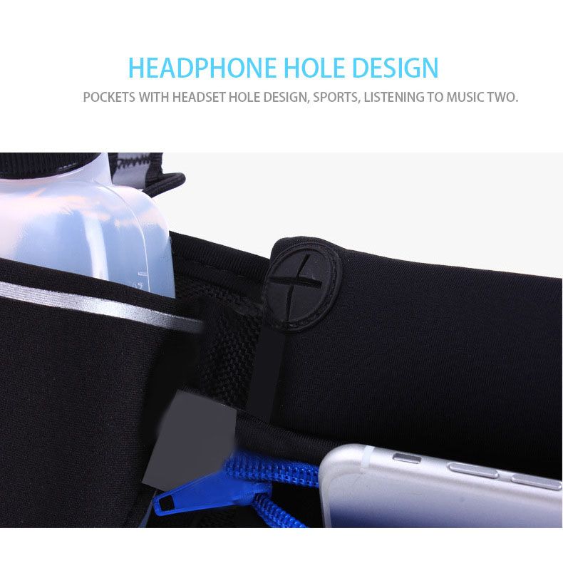 Waist Belt Bum Bag Running Pouch With 500ml Water Bottles