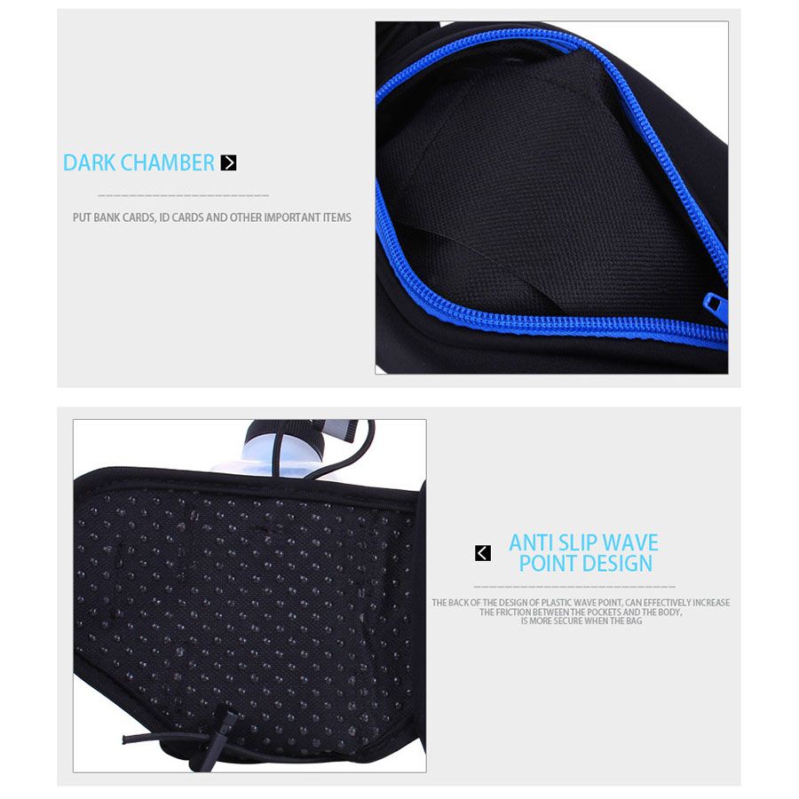 Waist Belt Bum Bag Running Pouch With 500ml Water Bottles