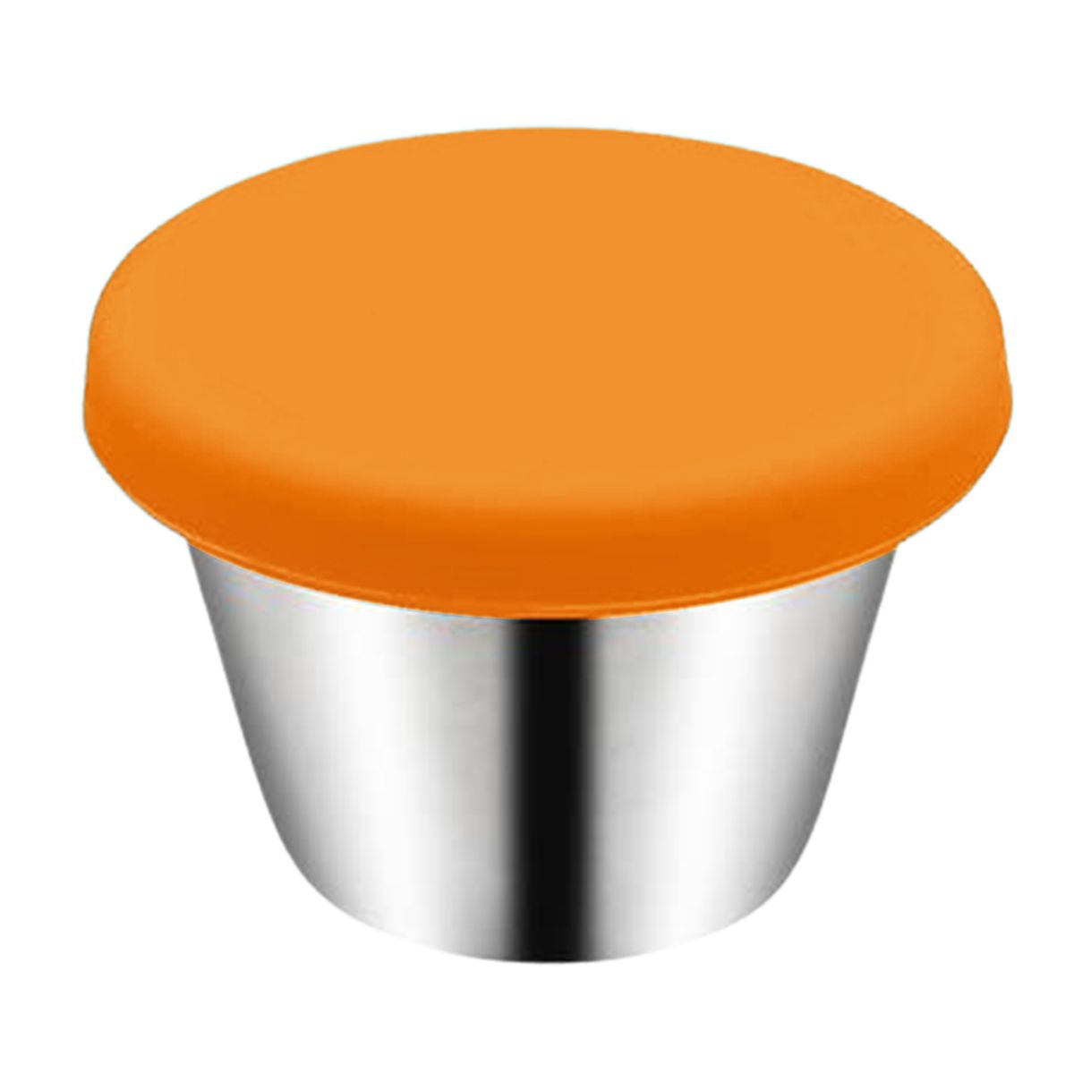 50ml Seasoning Box Reusable Sauce Container With Silicone Lid Orange