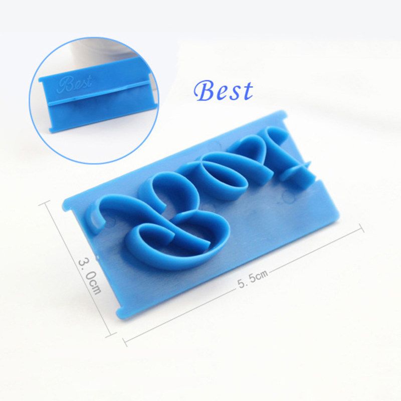 6Pcs Blessing Letter Cake Mold Fondant Chocolate