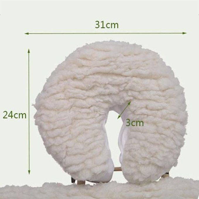 Soft Fleece  Table Bed Chair Headrest Face Cradle Pillow Cover