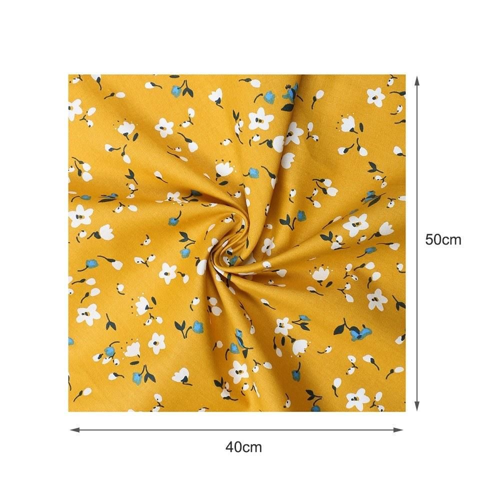 8pcs 40 * 50cm NO Repeat Design Printed Floral Cotton Fabric Suitable for Stitching DIY Sewing